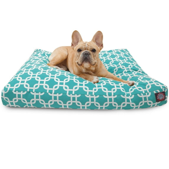 Majestic Pet | Links Shredded Memory Foam Rectangle Pet Bed For Dogs, Removable Cover, Teal, Small