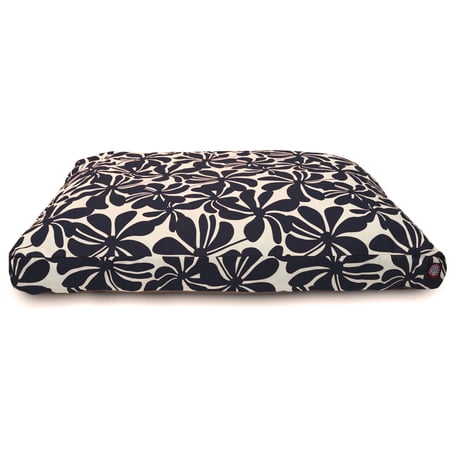 Majestic Pet | Plantation Rectangle Pet Bed For Dogs, Removable Cover, Navy Blue, Medium