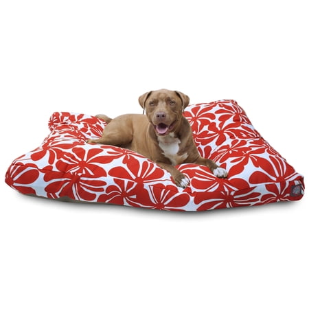 Majestic Pet | Plantation Rectangle Pet Bed For Dogs, Removable Cover, Red, Extra Large