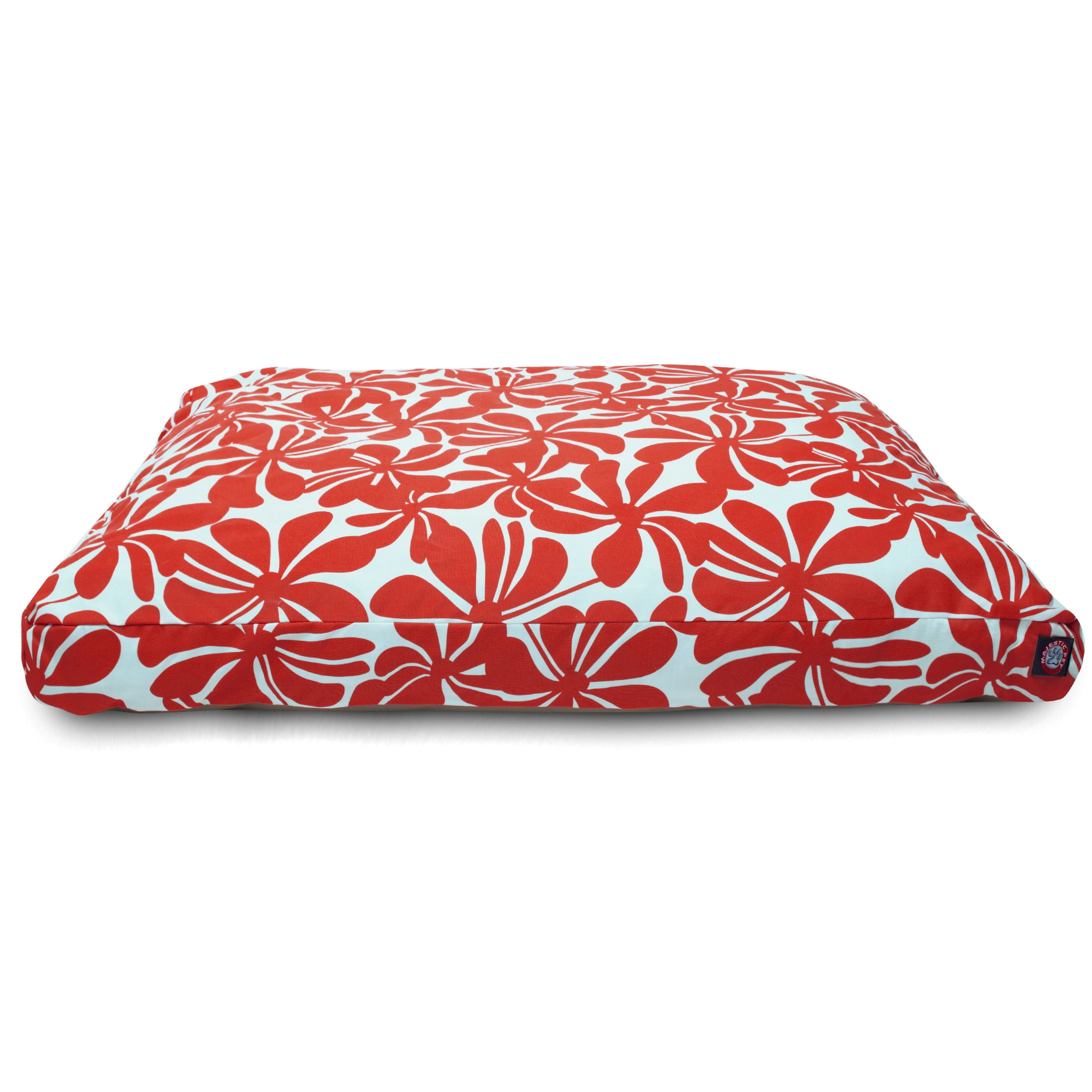 Majestic Pet | Plantation Rectangle Pet Bed For Dogs, Removable Cover, Red, Large