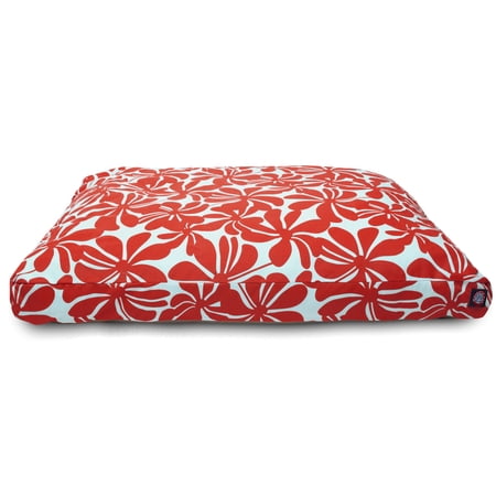 Majestic Pet | Plantation Rectangle Pet Bed For Dogs, Removable Cover, Red, Large
