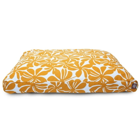 Majestic Pet | Plantation Rectangle Pet Bed For Dogs, Removable Cover, Yellow, Medium