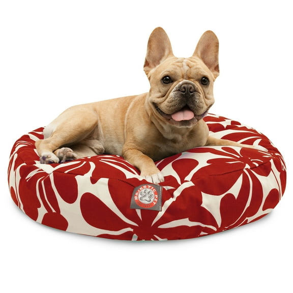 Majestic Pet | Plantation Round Pet Bed For Dogs, Removable Cover, Red, Small