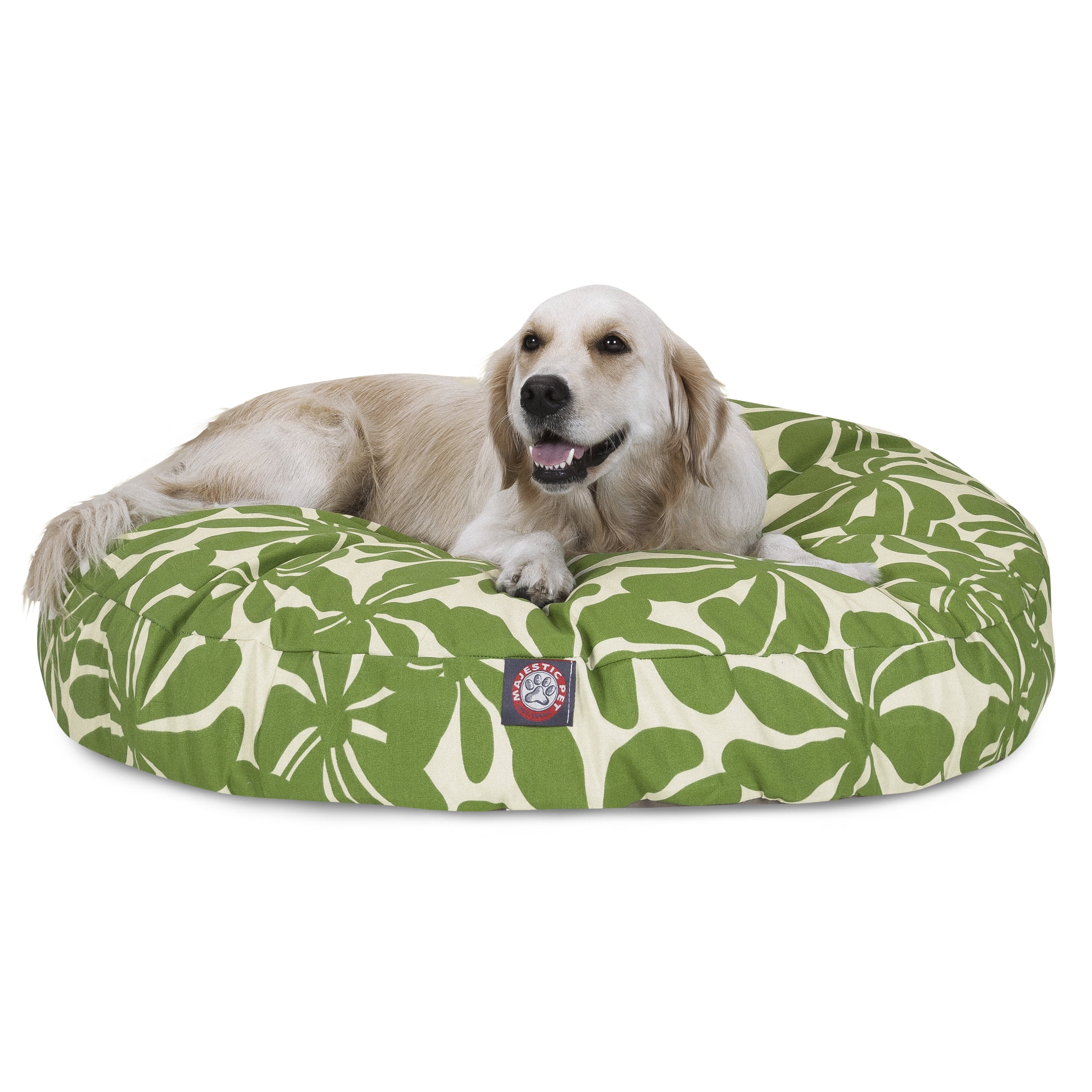 Majestic Pet | Plantation Round Pet Bed For Dogs, Removable Cover, Sage, Large