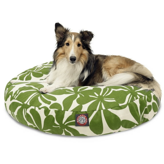 Majestic Pet | Plantation Round Pet Bed For Dogs, Removable Cover, Sage, Medium