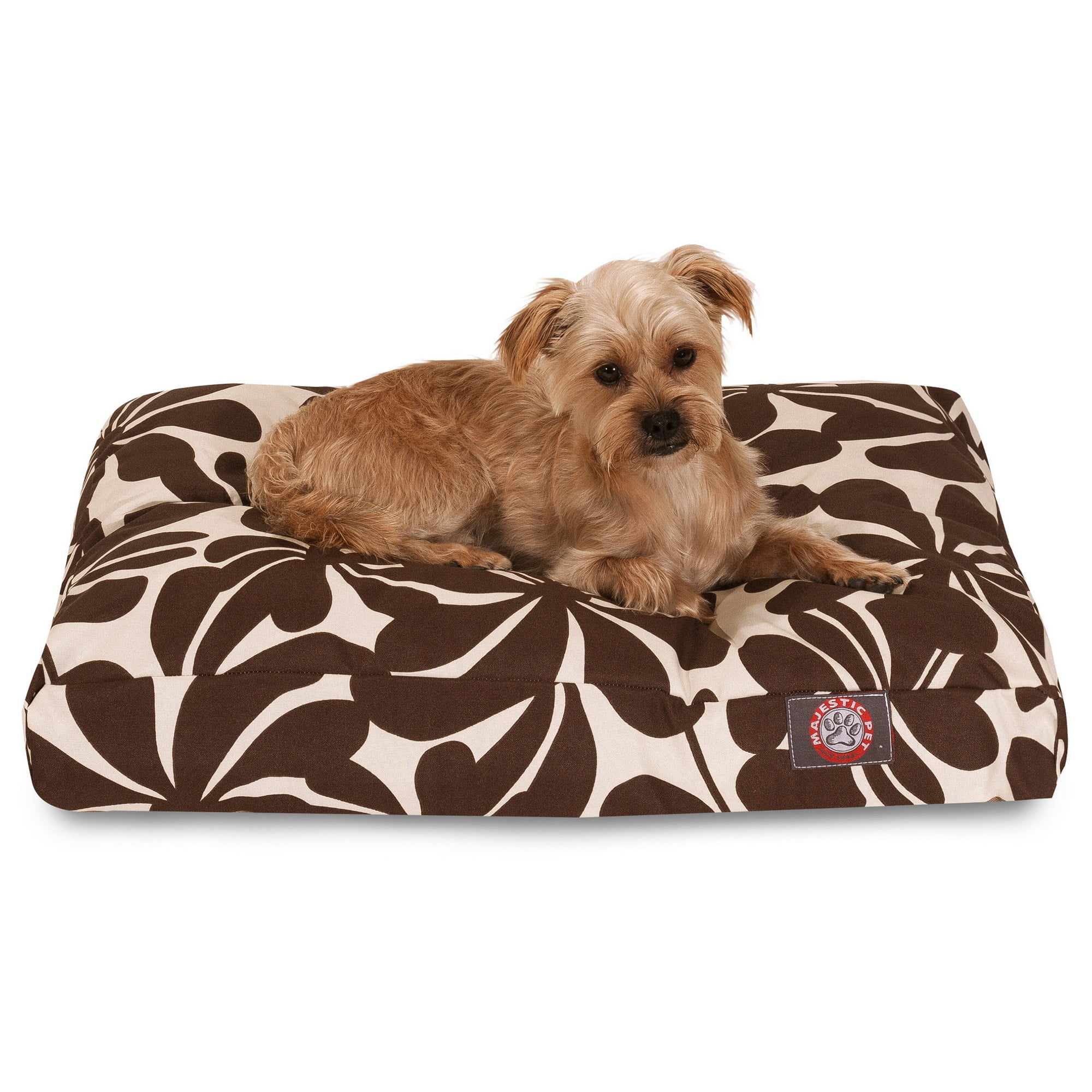 Majestic Pet | Plantation Shredded Memory Foam Rectangle Pet Bed For Dogs, Removable Cover, Chocolate, Small