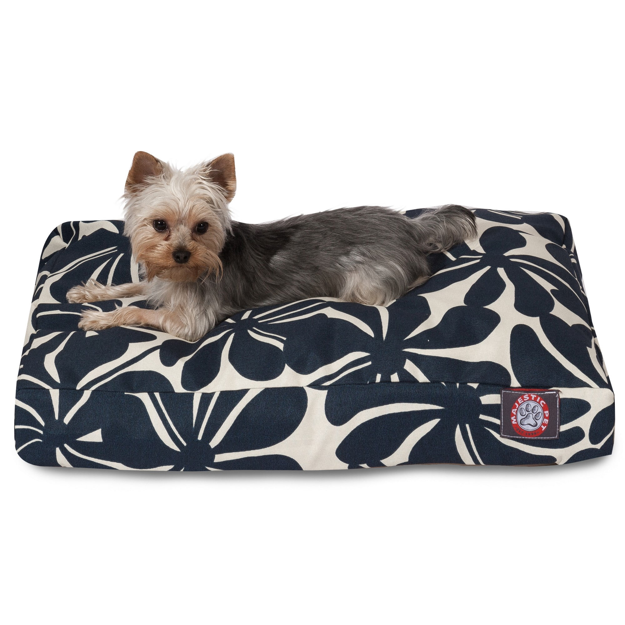 Majestic Pet | Plantation Shredded Memory Foam Rectangle Pet Bed For Dogs, Removable Cover, Navy Blue, Small