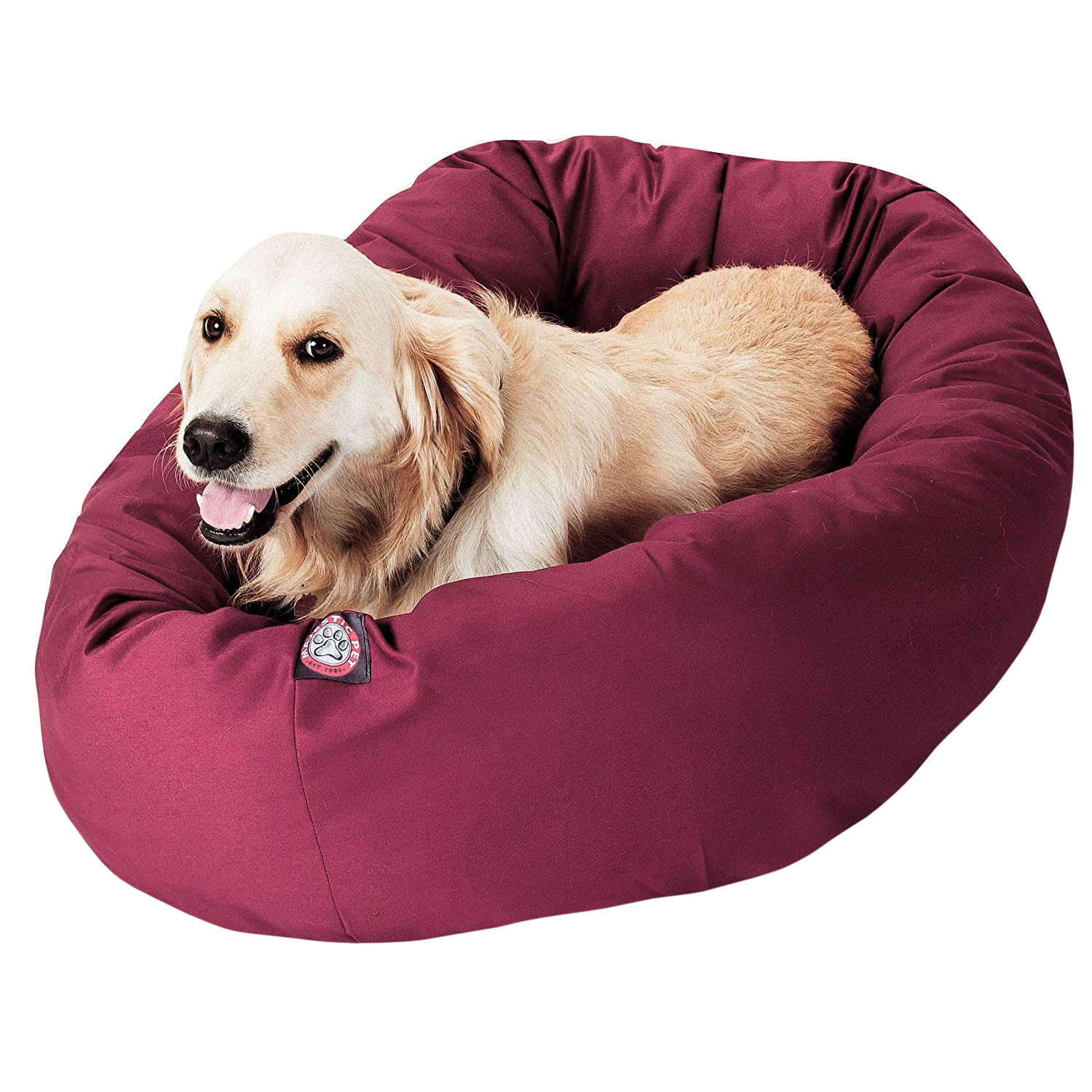 Majestic Pet Poly/Cotton Bagel Pet Bed for Dogs, Calming Dog Bed