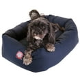 thumbnail image 1 of Majestic Pet Poly/Cotton Bagel Pet Bed for Dogs, Calming Dog Bed Washable, Small, Blue, 1 of 6