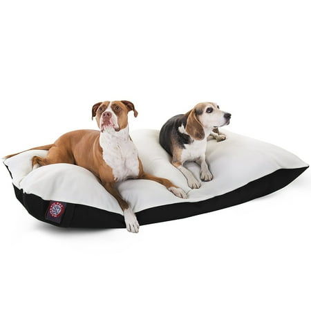 Majestic Pet Solid Color Rectangular Pillow Dog Bed Machine Washable Black X-Large 42" x 60" x 8"