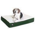 thumbnail image 1 of Majestic Pet Poly/Cotton & Sherpa Orthopedic Double Dog Bed Green Medium 24" x 34" x 5", 1 of 7