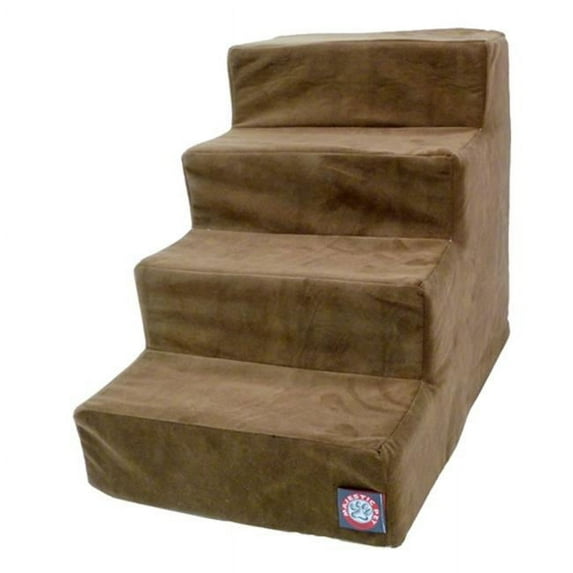 Majestic Pet Products 788995675105 4 Step Chocolate Suede Pet Stairs