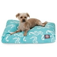 thumbnail image 1 of Majestic Pet | Sea Horse Shredded Memory Foam Rectangle Pet Bed For Dogs, Removable Cover, Teal, Small, 1 of 6