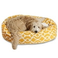 thumbnail image 1 of Majestic Pet Sherpa Athens Bagel Pet Bed for Dogs, Calming Dog Bed Washable, Large, Citrus, 1 of 5