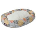 thumbnail image 1 of Majestic Pet Sherpa Blooms Bagel Pet Bed for Dogs, Calming Dog Bed Washable, Extra Large, Citrus, 1 of 4