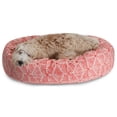 thumbnail image 1 of Majestic Pet Sherpa Charlie Bagel Pet Bed for Dogs, Calming Dog Bed Washable, Medium, Salmon, 1 of 5
