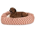 thumbnail image 1 of Majestic Pet Sherpa Chevron Bagel Pet Bed for Dogs, Calming Dog Bed Washable, Extra Large, Burnt Orange, 1 of 5