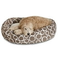 thumbnail image 1 of Majestic Pet Sherpa Fusion Bagel Pet Bed for Dogs, Calming Dog Bed Washable, Large, Mocha, 1 of 5