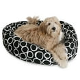 thumbnail image 1 of Majestic Pet Sherpa Fusion Bagel Pet Bed for Dogs, Calming Dog Bed Washable, Medium, Black, 1 of 5