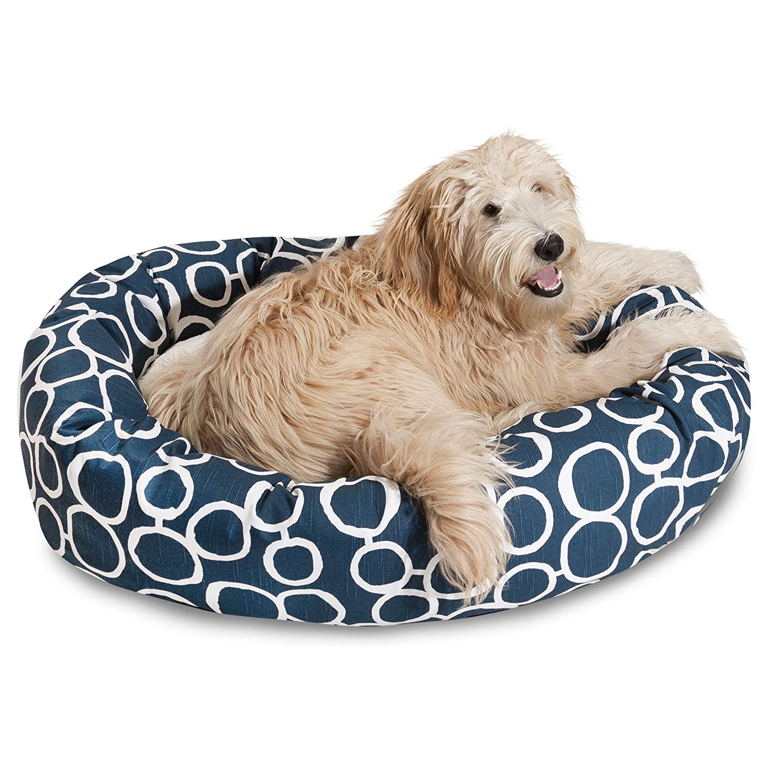 Majestic Pet Sherpa Fusion Bagel Pet Bed for Dogs, Calming Dog Bed