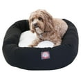 thumbnail image 1 of Majestic Pet Sherpa Poly/Cotton Bagel Pet Bed for Dogs, Calming Dog Bed Washable, Medium, Black, 1 of 5