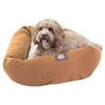 thumbnail image 1 of Majestic Pet Sherpa Poly/Cotton Bagel Pet Bed for Dogs, Calming Dog Bed Washable, Medium, Khaki, 1 of 5
