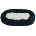 thumbnail image 1 of Majestic Pet Sherpa Villa Velvet Bagel Pet Bed for Dogs, Calming Dog Bed Washable, Extra Large, Navy Blue, 1 of 5