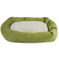 thumbnail image 1 of Majestic Pet Sherpa Villa Velvet Bagel Pet Bed for Dogs, Calming Dog Bed Washable, Medium, Apple, 1 of 5