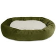 thumbnail image 1 of Majestic Pet Sherpa Villa Velvet Bagel Pet Bed for Dogs, Calming Dog Bed Washable, Medium, Fern, 1 of 5