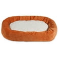thumbnail image 1 of Majestic Pet Sherpa Villa Velvet Bagel Pet Bed for Dogs, Calming Dog Bed Washable, Medium, Orange, 1 of 5
