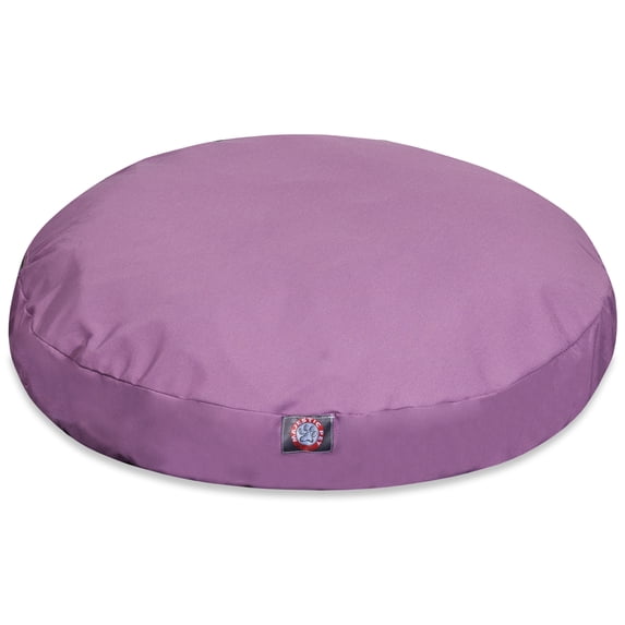 Majestic Pet Solid Round Dog Bed Treated Polyester Removable Cover Lilac Small 30 x 30 x 4