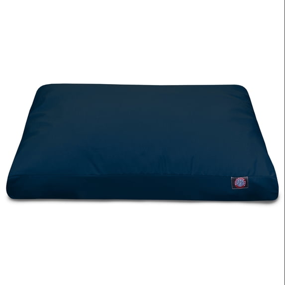 Majestic Pet | Solid Shredded Memory Foam Rectangle Pet Bed For Dogs, Removable Cover, Navy Blue, Large