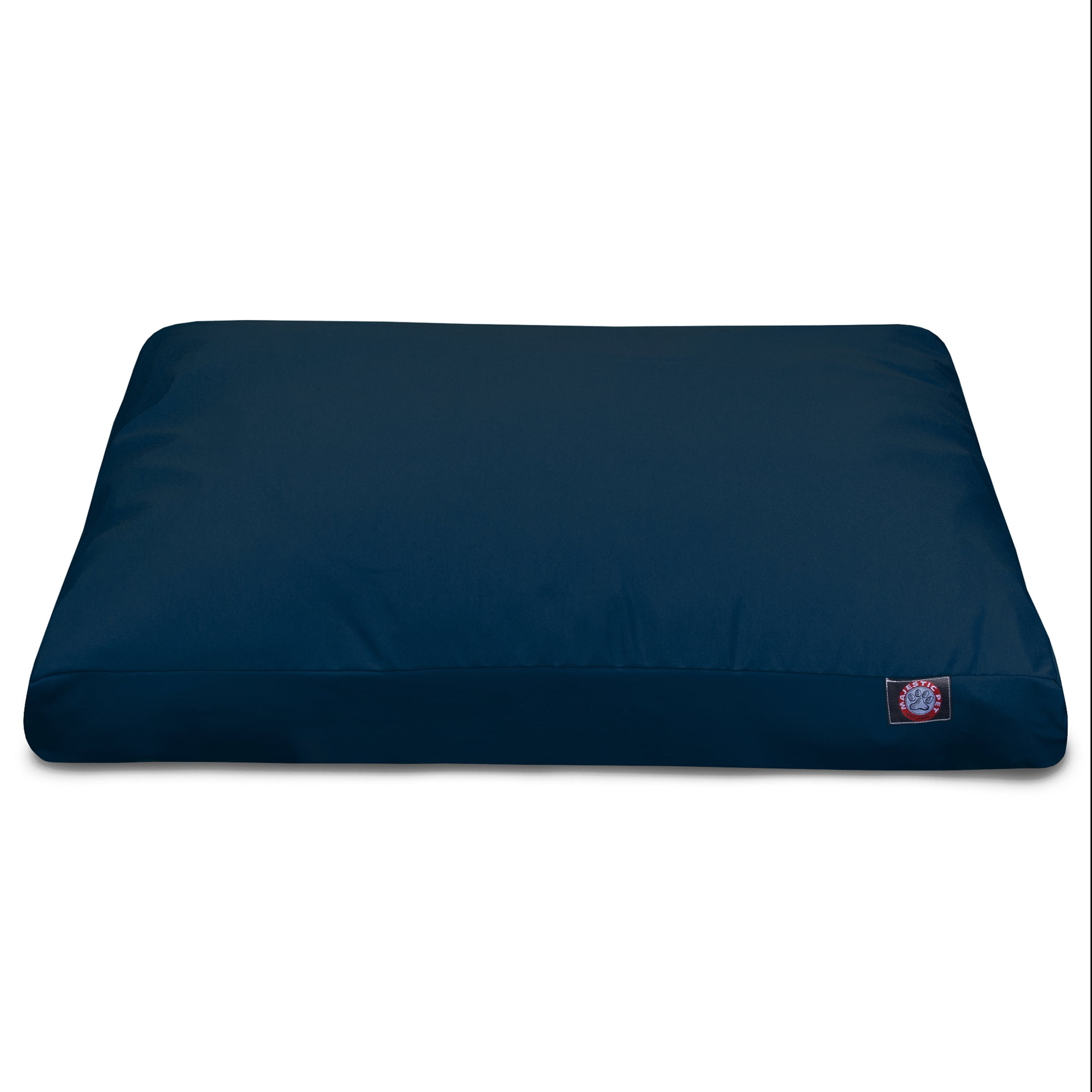 Majestic Pet | Solid Shredded Memory Foam Rectangle Pet Bed For Dogs, Removable Cover, Navy Blue, Medium