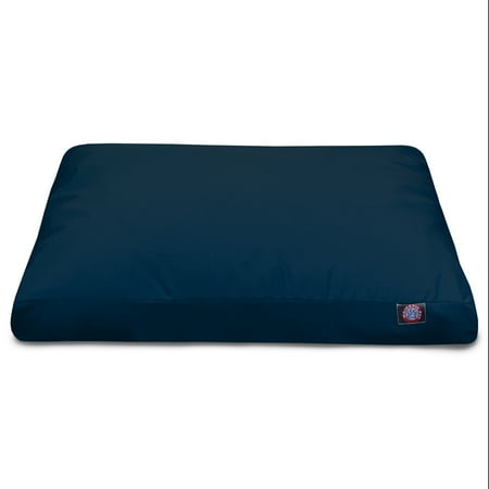 Majestic Pet | Solid Shredded Memory Foam Rectangle Pet Bed For Dogs, Removable Cover, Navy Blue, Small