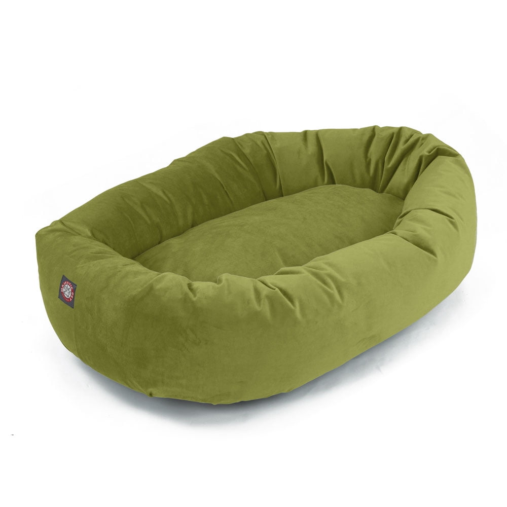 Majestic Pet Sonora Bagel Pet Bed for Dogs, Calming Dog Bed Washable, Greenage, X-Large