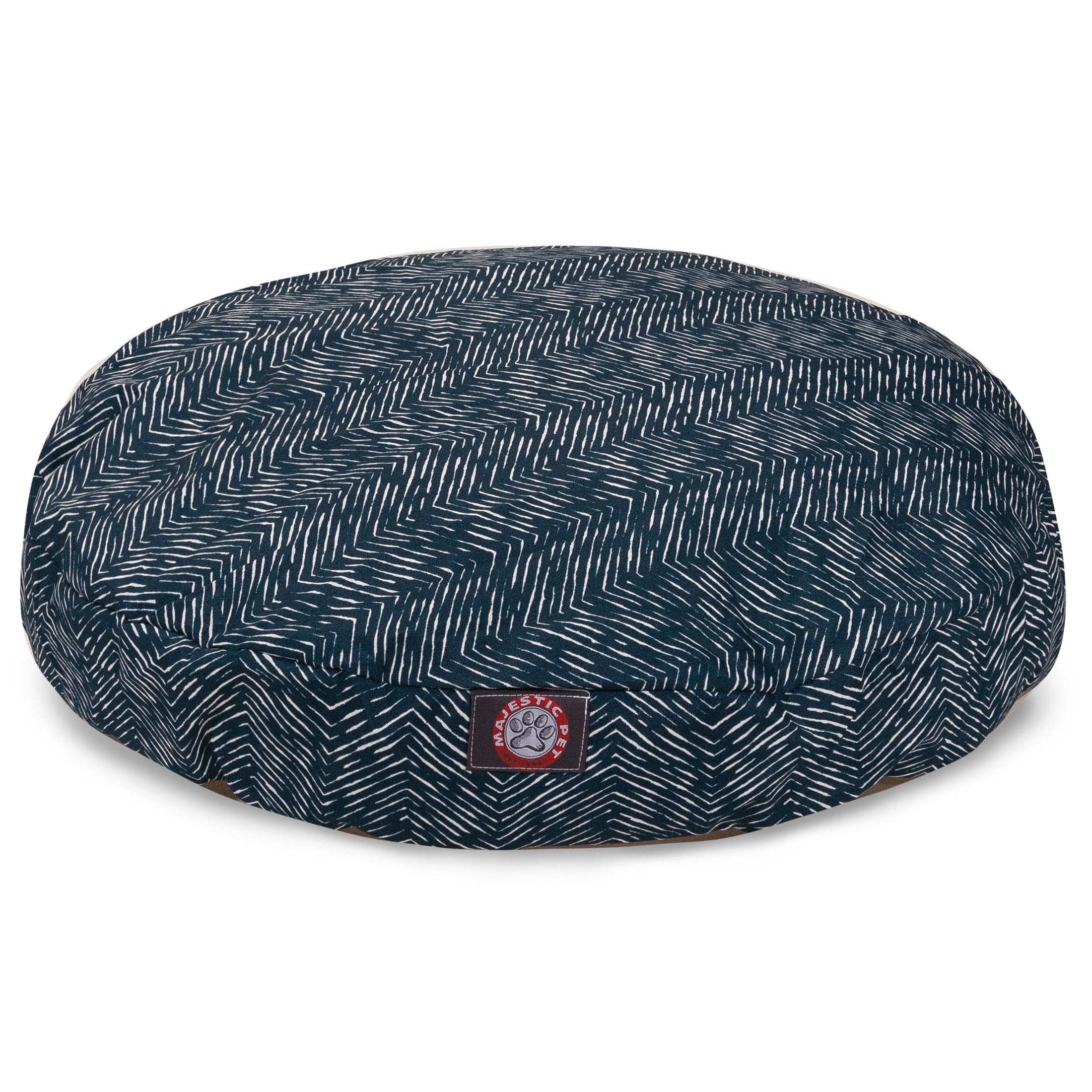Majestic Pet | South West Round Pet Bed for Dogs, Removable Cover, Navy Blue, Small