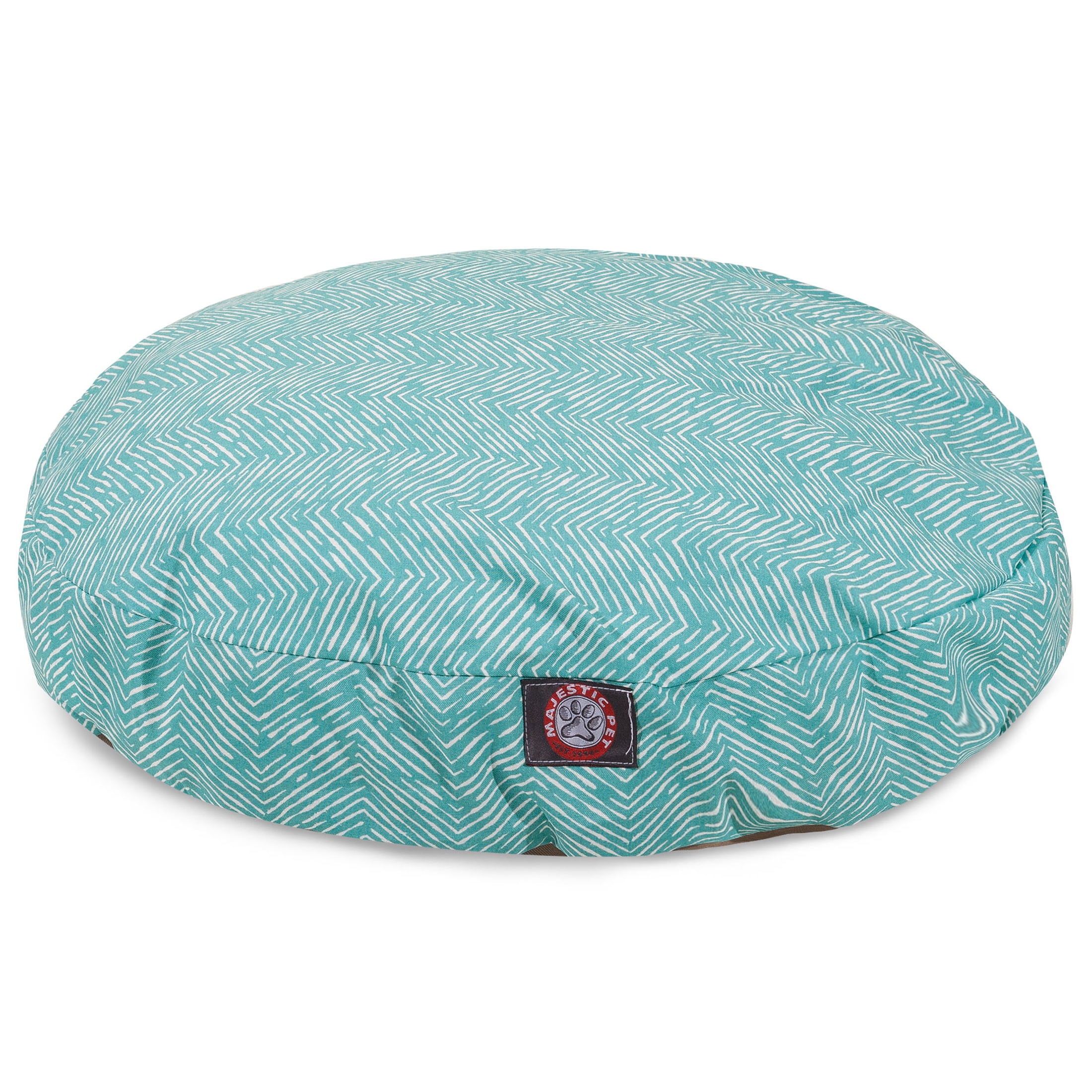 Teal Medium Outdoor Waterproof Round Pet Bed