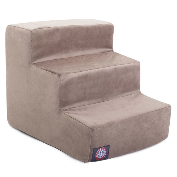 Majestic Pet Suede Pet Stairs 3 Steps Stone Machine Washable Removable Cover 18" x 16" x 15"