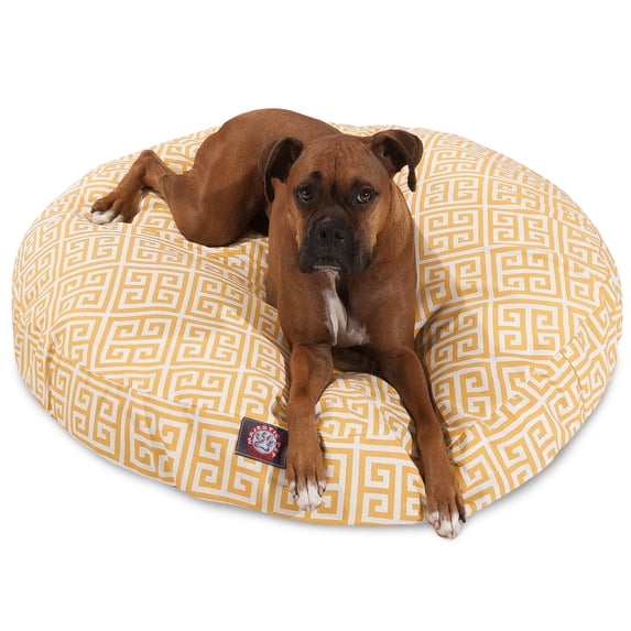 Majestic Pet | Towers Round Pet Bed For Dogs, Removable Cover, Citrus, Large