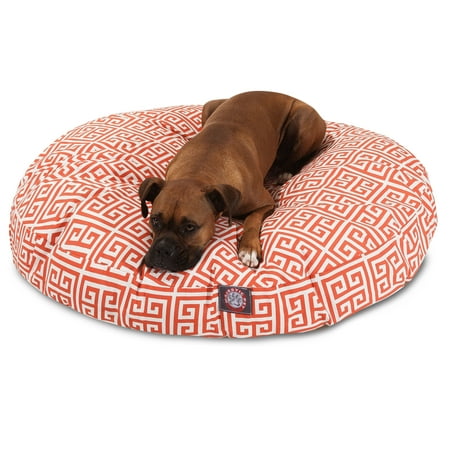 Majestic Pet | Towers Round Pet Bed For Dogs, Removable Cover, Orange, Large