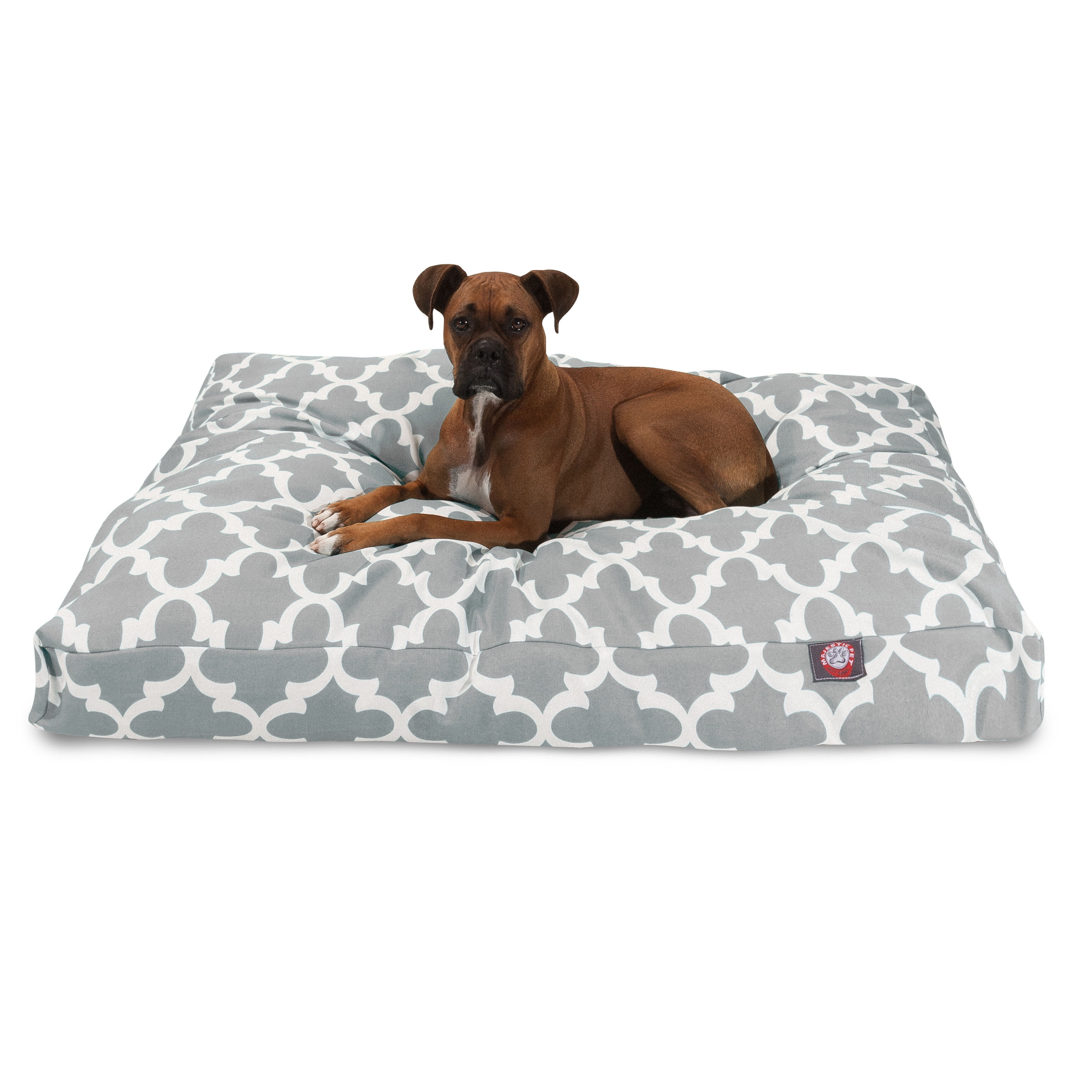 Majestic Pet | Trellis Rectangle Pet Bed For Dogs, Removable Cover, Gray, Extra Large