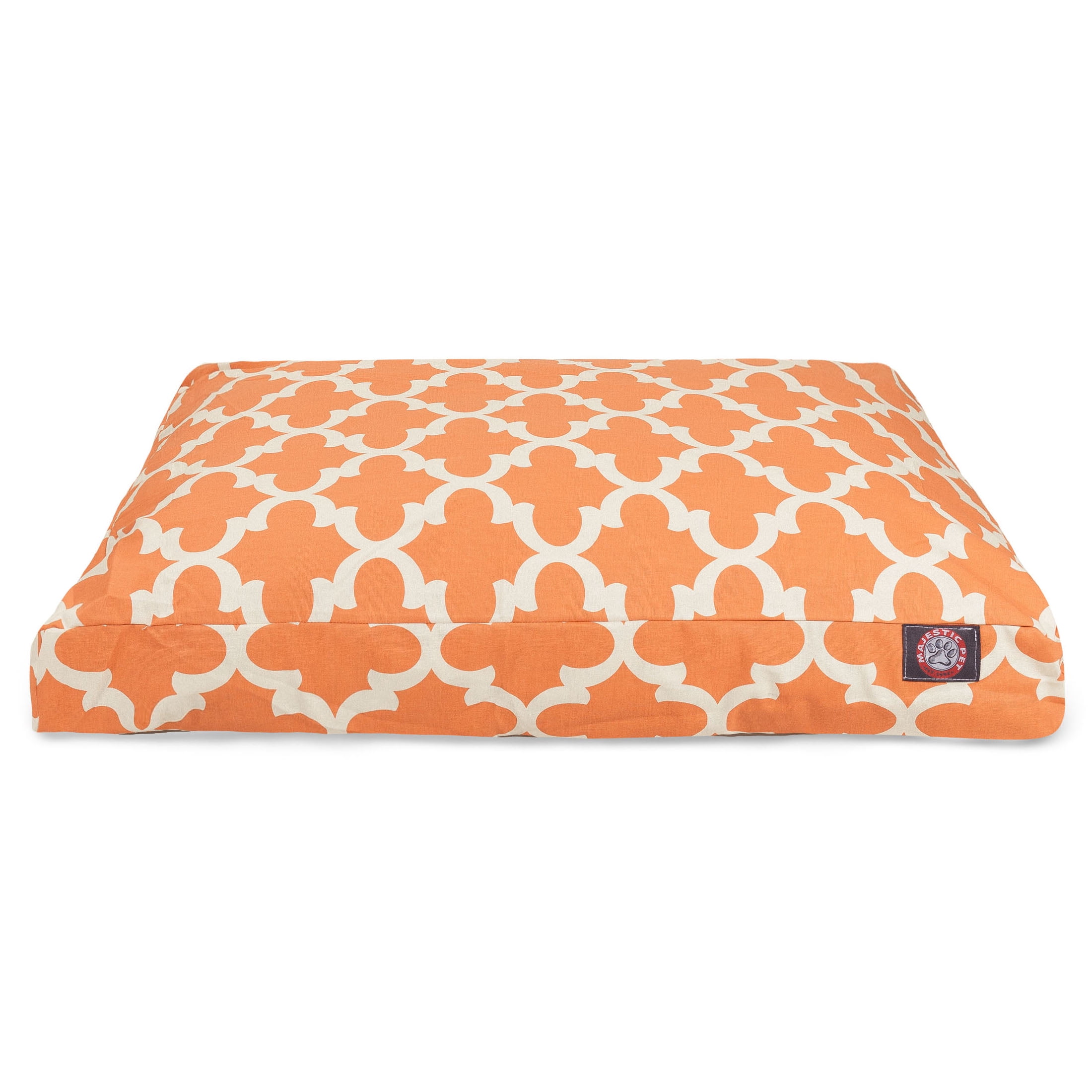 Majestic Pet | Trellis Rectangle Pet Bed For Dogs, Removable Cover, Peach, Medium