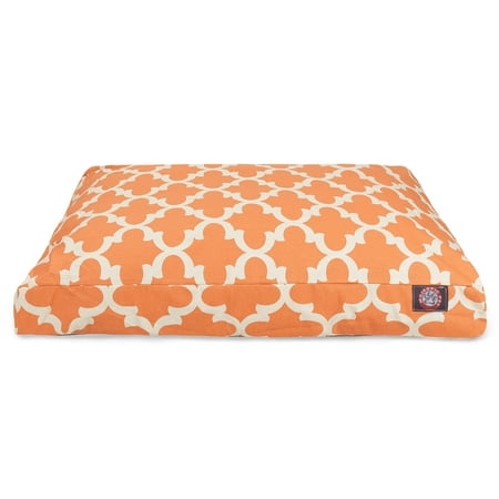 Majestic Pet | Trellis Rectangle Pet Bed For Dogs, Removable Cover, Peach, Medium
