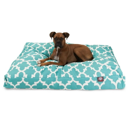 Majestic Pet | Trellis Rectangle Pet Bed For Dogs, Removable Cover, Teal, Extra Large
