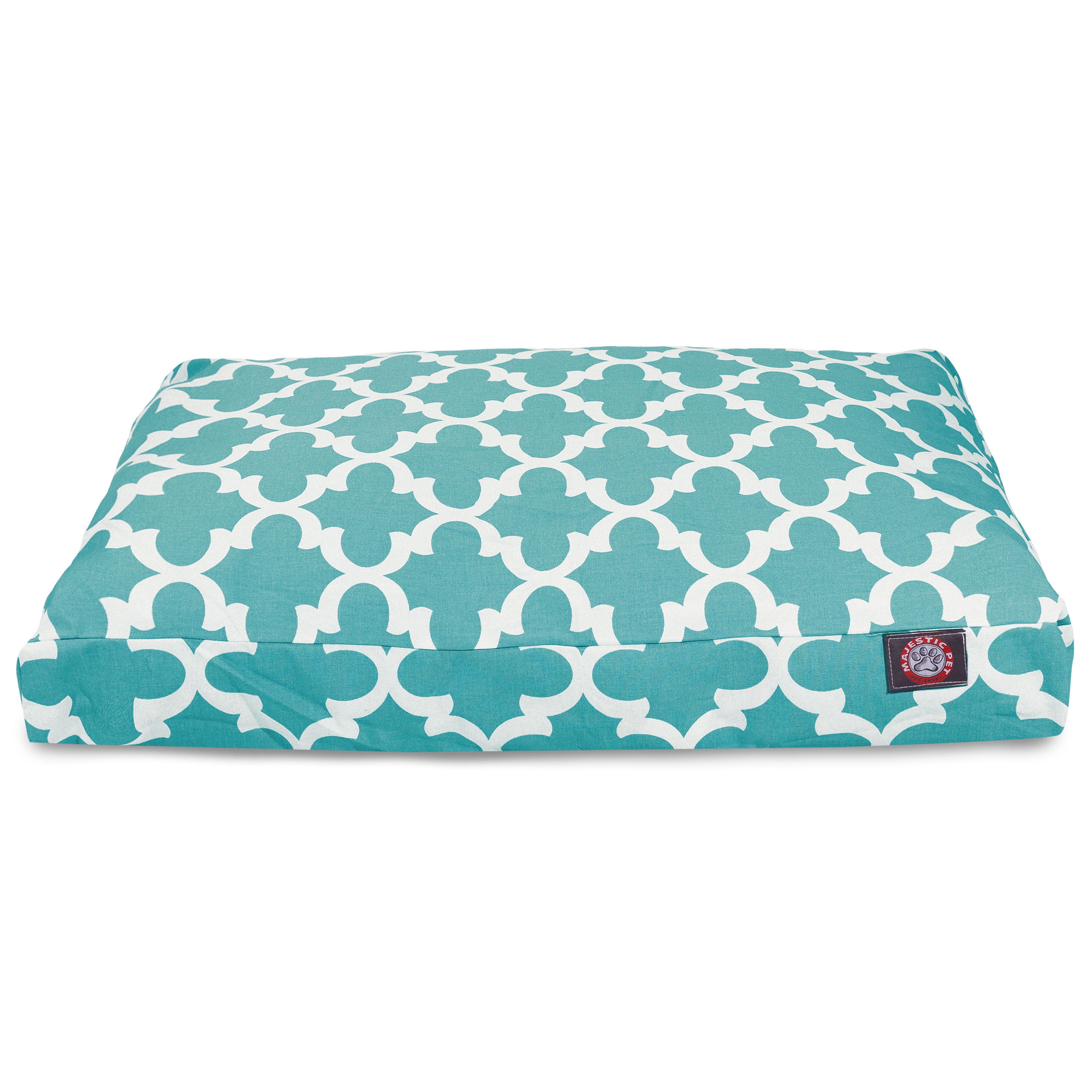 Majestic Pet | Trellis Rectangle Pet Bed For Dogs, Removable Cover, Teal, Medium