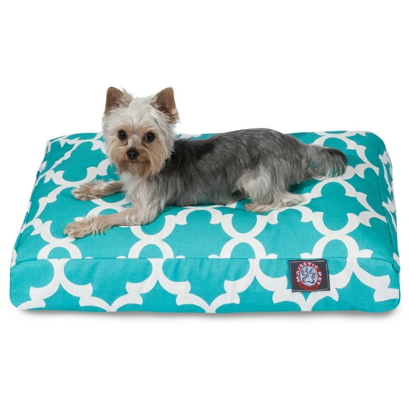 Majestic Pet | Trellis Rectangle Pet Bed For Dogs, Removable Cover, Teal, Small