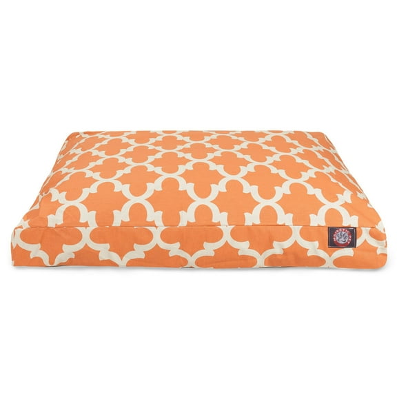 Majestic Pet | Trellis Shredded Memory Foam Rectangle Pet Bed For Dogs, Removable Cover, Peach, Medium