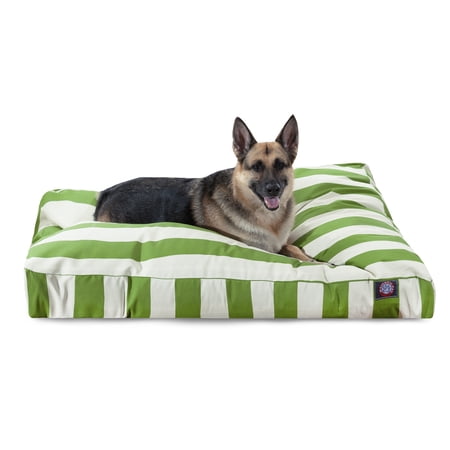 Majestic Pet | Vertical Stripe Rectangle Pet Bed For Dogs, Removable Cover, Sage, Extra Large