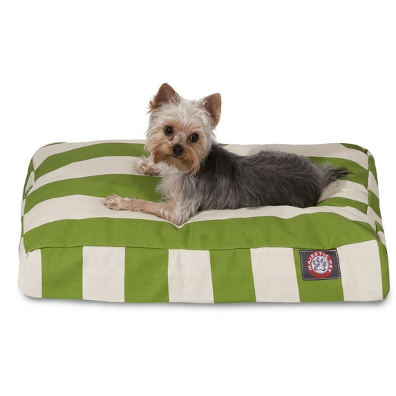 Majestic Pet | Vertical Stripe Rectangle Pet Bed For Dogs, Removable Cover, Sage, Small