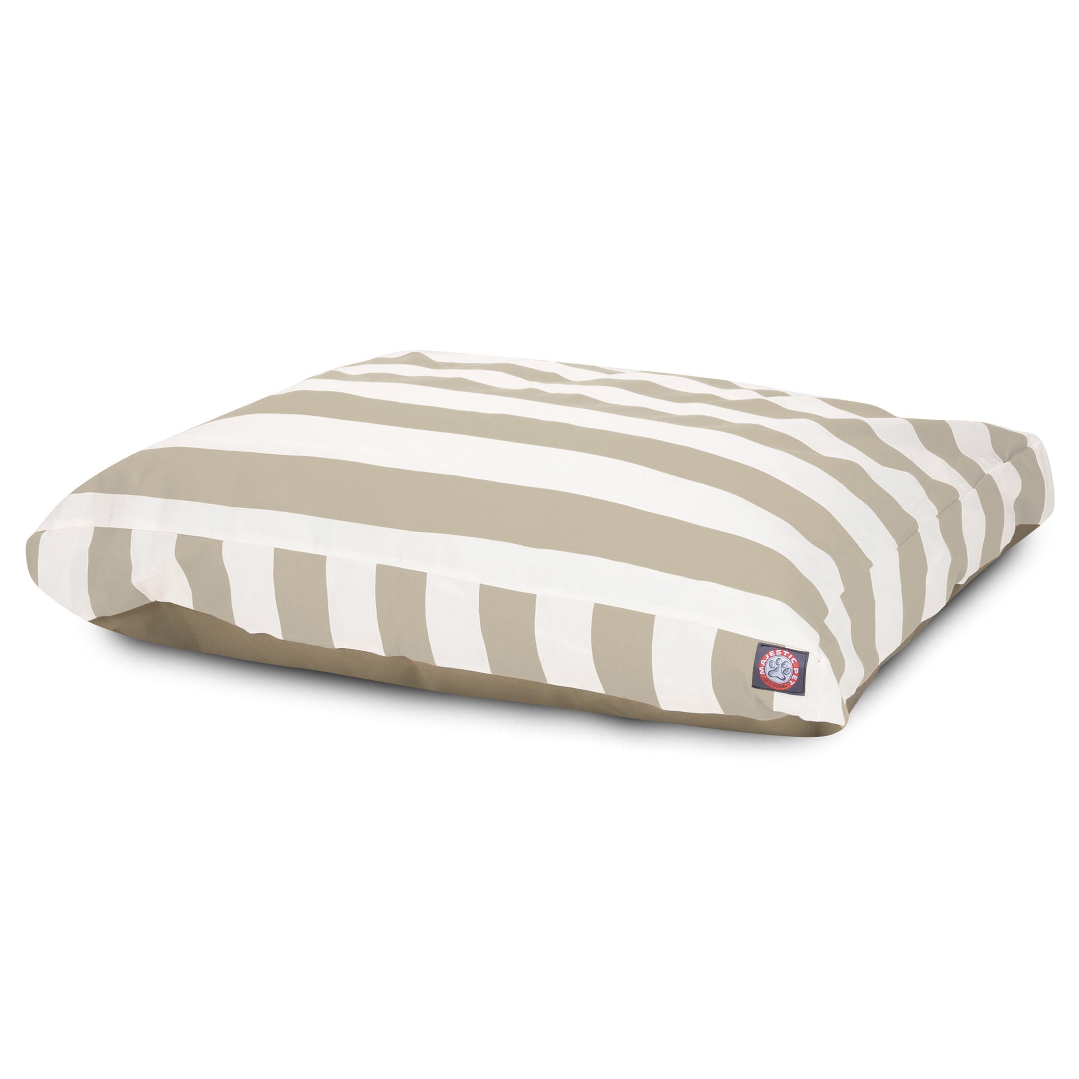 Majestic Pet | Vertical Stripe Rectangle Pet Bed For Dogs, Removable Cover, Sand, Large